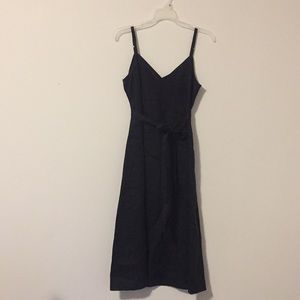 BENETTON Black linen summer dress